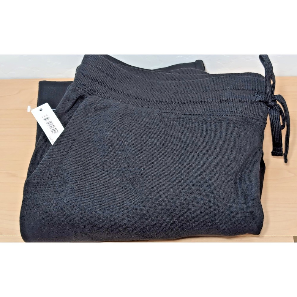 Essentials Women XL Straight Leg Black Fleece Sweatpants Workout Walking Comfort